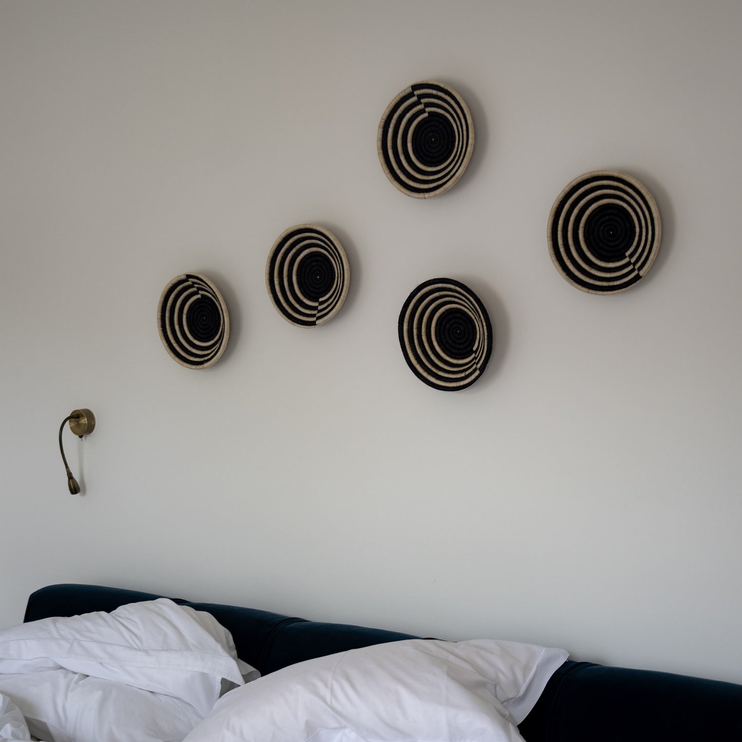 two-tone fique basket wall display