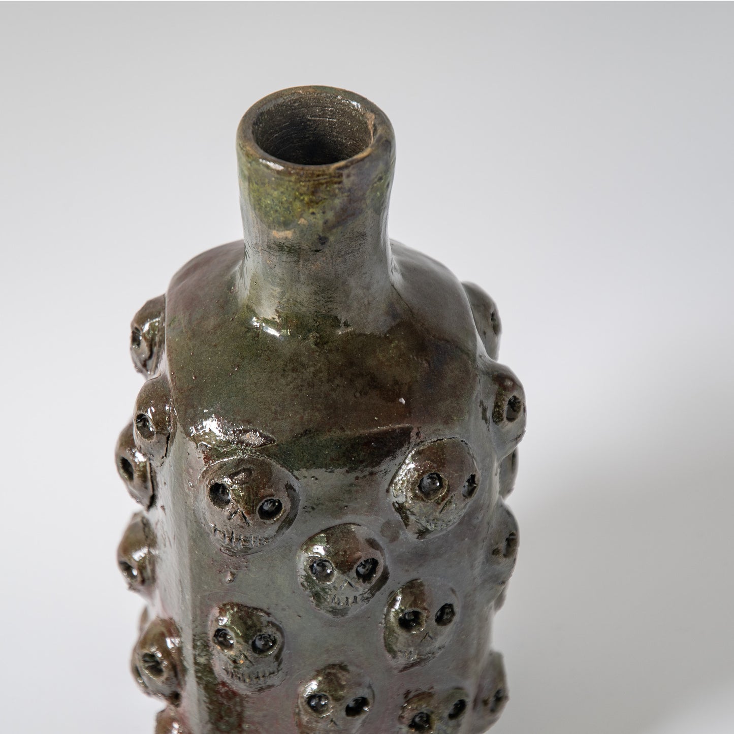 botella decorativa calavera