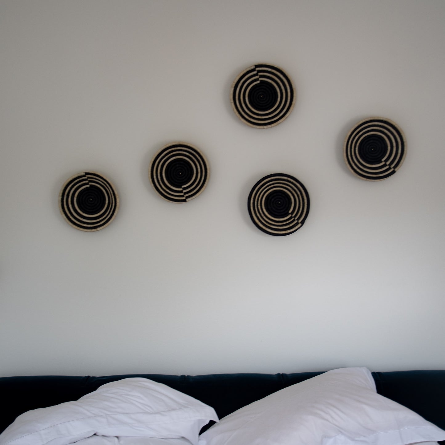 two-tone fique basket wall display