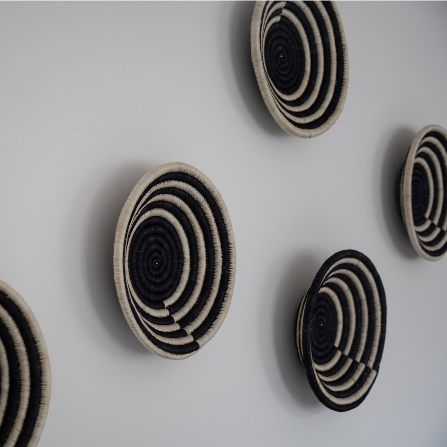 two-tone fique basket wall display