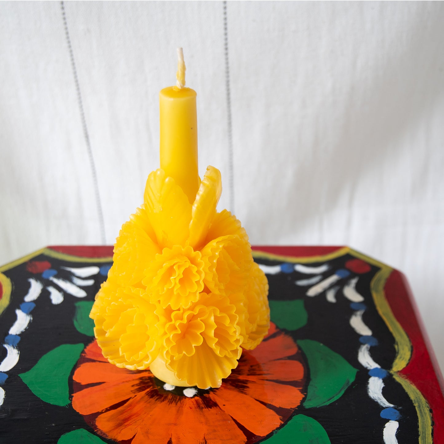 marigold handpoured beeswax candle