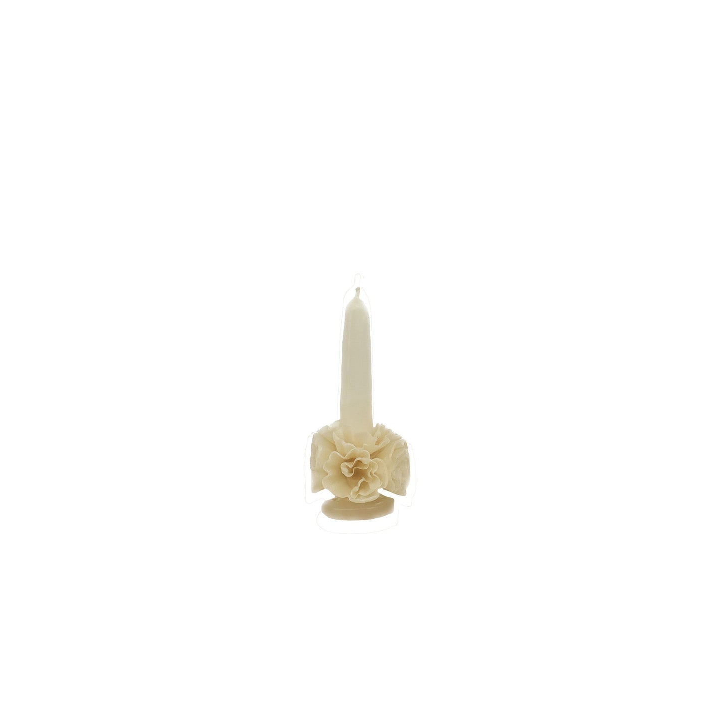 mini floral handpoured beeswax candle | ivory