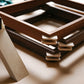slat hand-finished custom mirror | maple/walnut