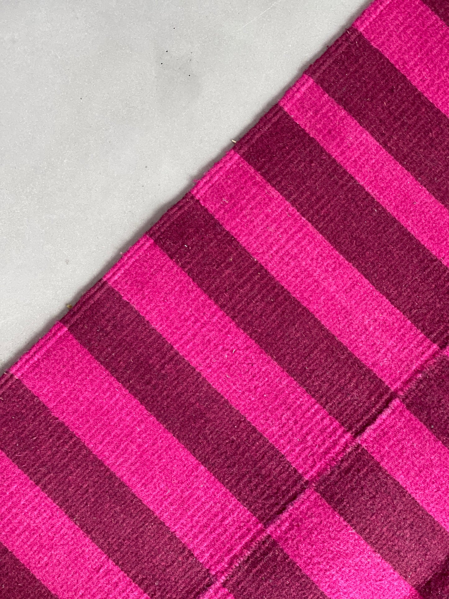 fresh natural dye handwoven rug | pinks