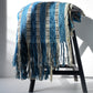 i'm-blue indigo dye throw blanket