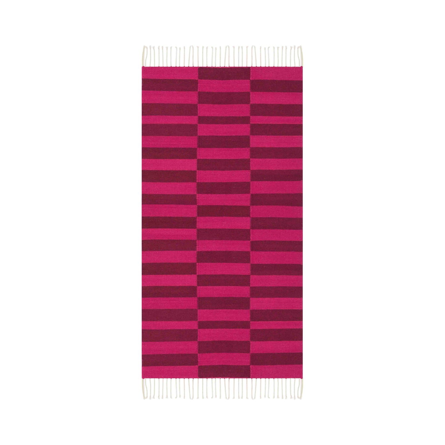 fresh natural dye handwoven rug | pinks