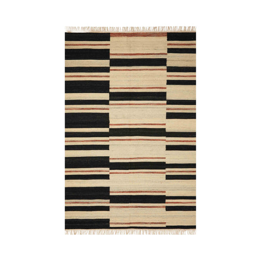 alt handwoven rug | black/cream/rust