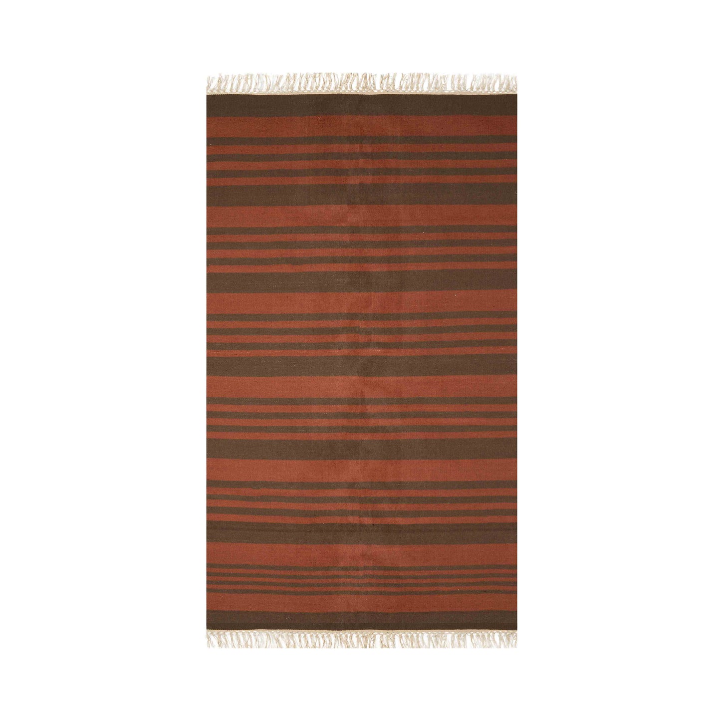 earth handwoven rug | red/brown