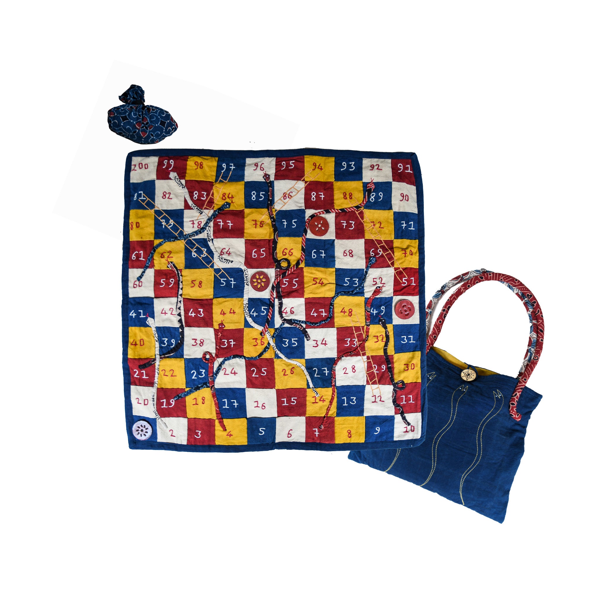 Snake Pattern Board Game snakes & ladders fabric board game – SIMPATICO