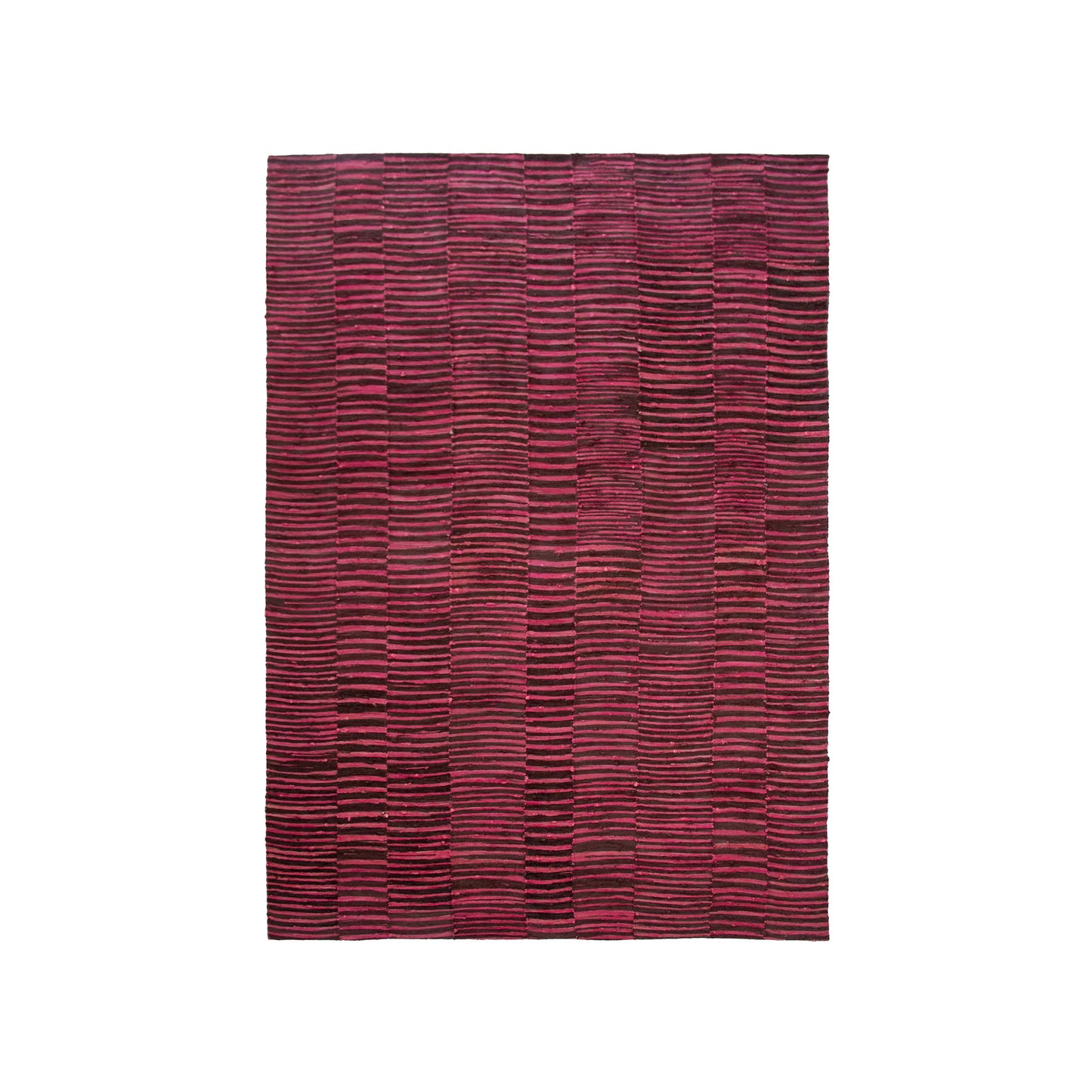 squiggly natural dye handwoven rug