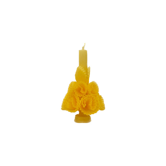 marigold handpoured beeswax candle