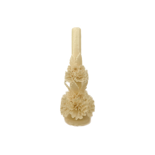 statement handpoured floral beeswax candle