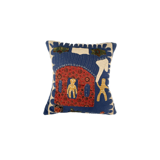 coussin cerfs-volants - bleu