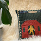 flying kites natural dye cushion | forest