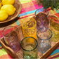 rainbow recycled handblown glass tumblers | set of 6