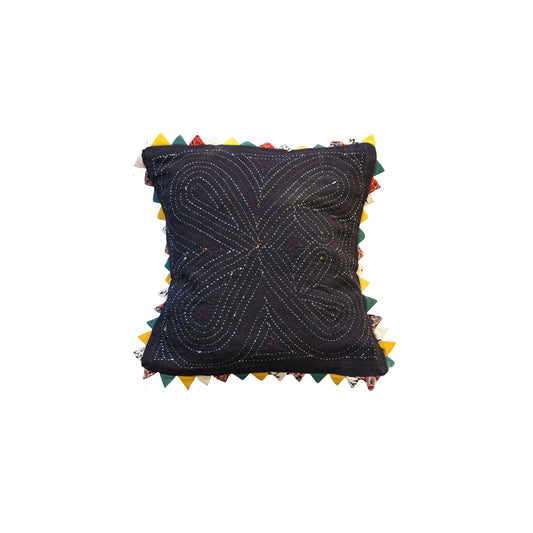 mini spike indigo dye cushion cover