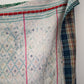 reversible vintage kantha throw | blue/white