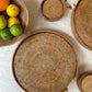 lotus woven placemats with holder | set of 6